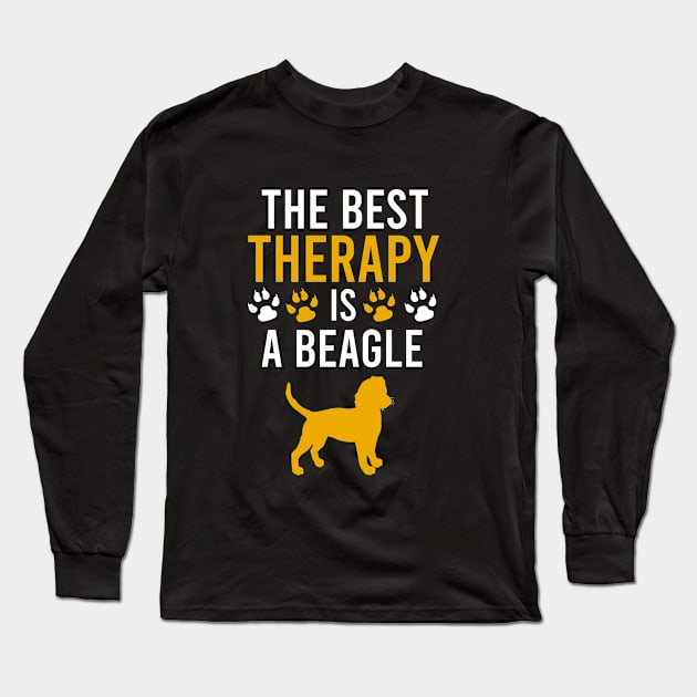 The best therapy is a beagle Long Sleeve T-Shirt by cypryanus